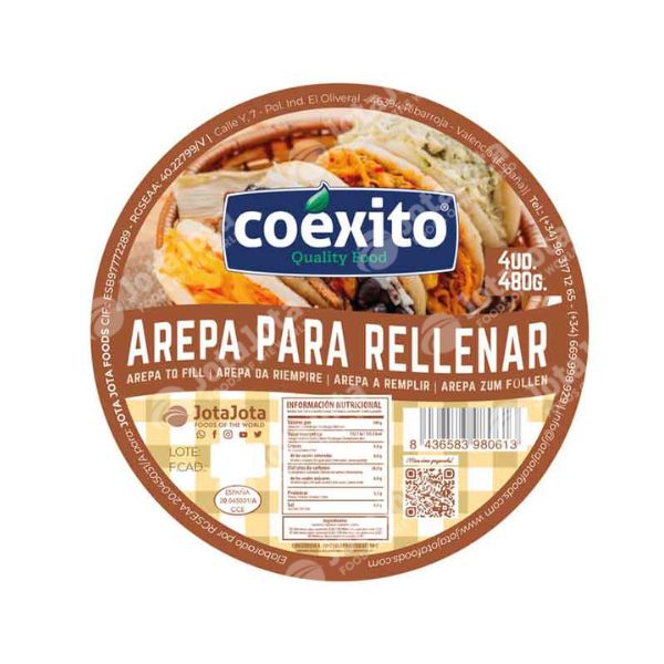 Coexito Arepa Maiz Para Rellenar 12X480g