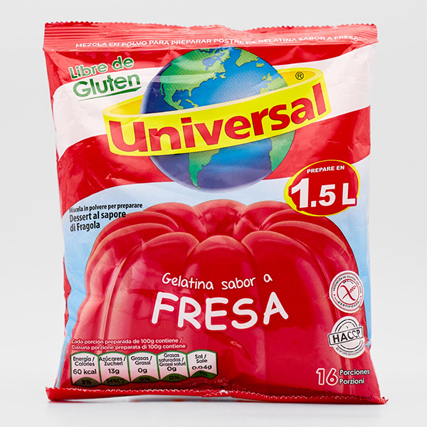 Gelatina Fragola Universal 8X1(9X250g)