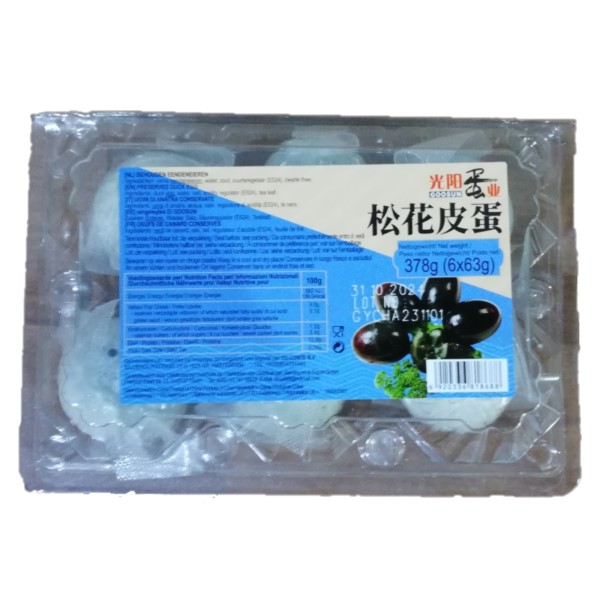 Duck Egg Preserved Frozen 24X378g