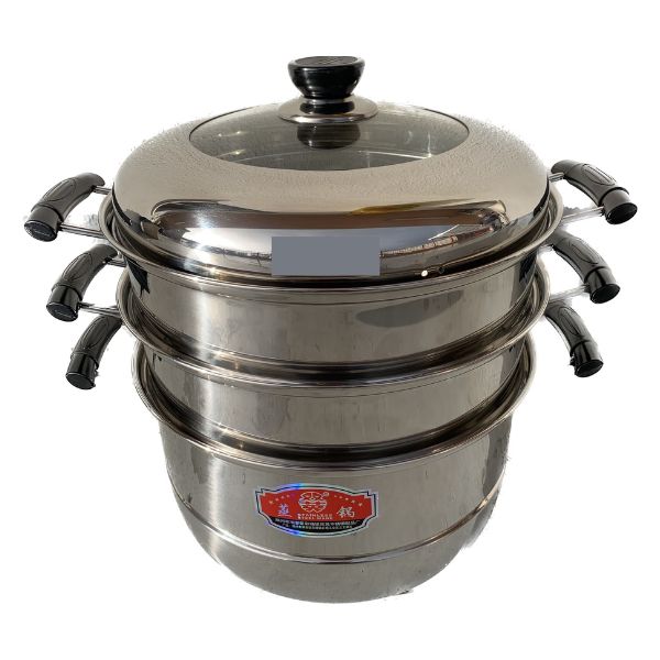 STEAM POT METAL 3P 32cm 1pz