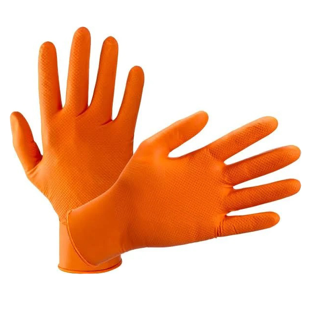 Guanti Nitrile Arancione Grip Gardening L 10X50pz